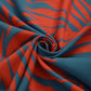 FallStil® - Maui Orange Palmetto Blue Asymmetrisches Maxikleid mit Rüschen