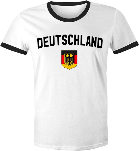 Klassisches Herren Weltmeisterschafts-Trikot Deutschland Flagge Retro-Jersey-Look Fan-Trikot