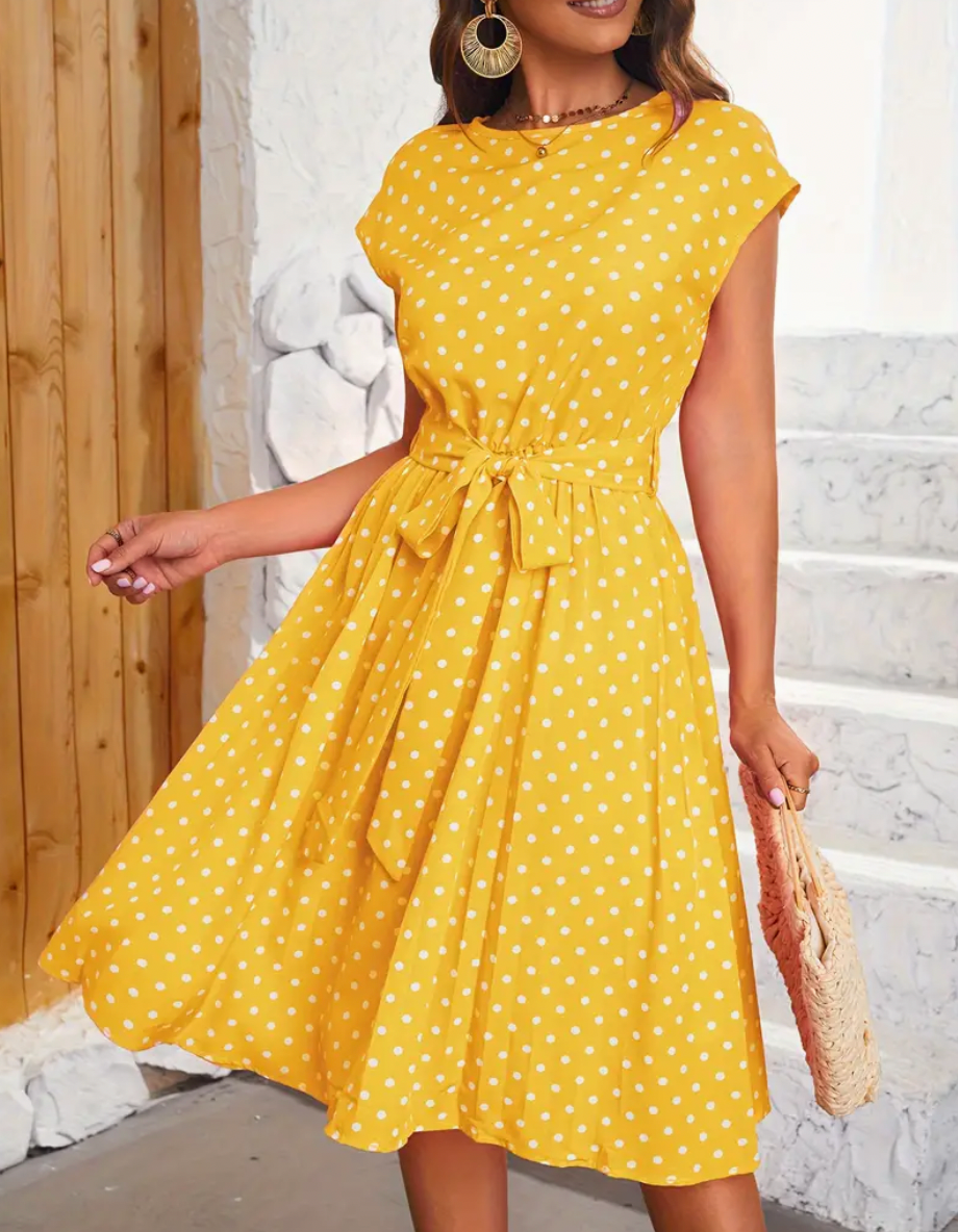RETRO CHIC  - Schönes Vintage Polka Kleid für den Frühling/Sommer