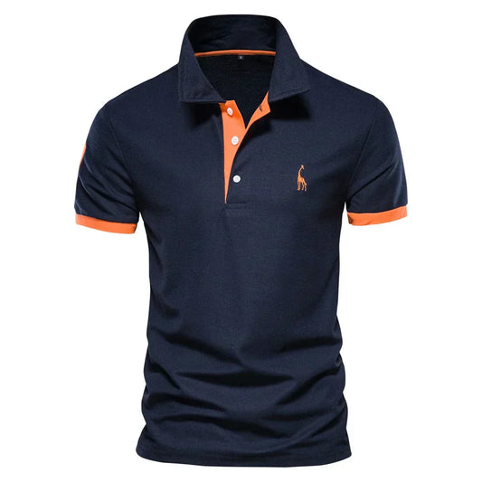 Polo Shirt blau orange für Herren
