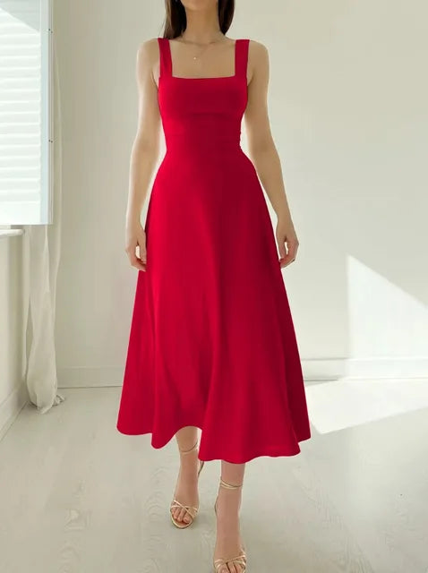 A-Linien-Kleid – Eleganter Ausschnitt & Tailliert
