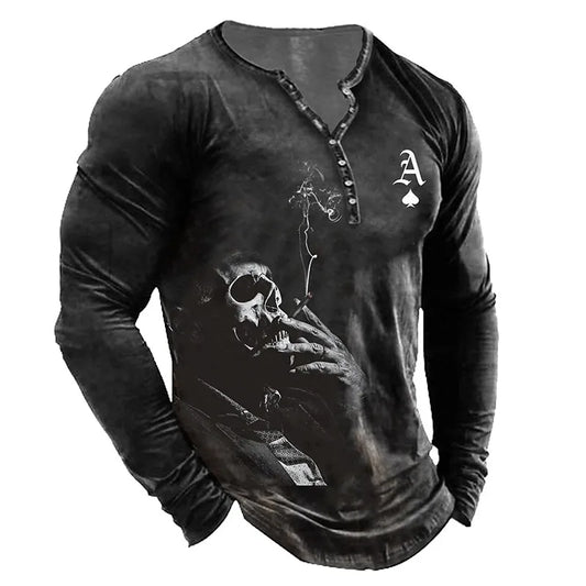 Gray - grafisches totenkopf-sweatshirt für herren